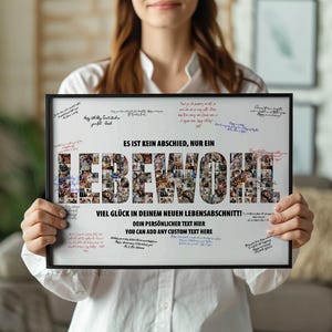 Abschied Foto Collage, Abschiedsgeschenk Kollege & Chef, Ruhestand Geschenk, Goodbye Boss, Kollege geht weg, Lebewohl Geschenk