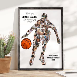 Basketbalcoachcadeaus van speler team 1, cadeau voor basketbalcoach einde seizoen seniorenavond, basketbalcoach frame cadeaukaartbord, basketbalcoach png