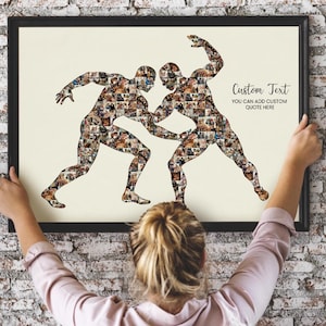 Personalized Wrestling Photo Collage Gift for Wrestler, Wrestling Senior Night Gift, Wrestling Birthday, Wwe Wrestling Poster Art svg shirt