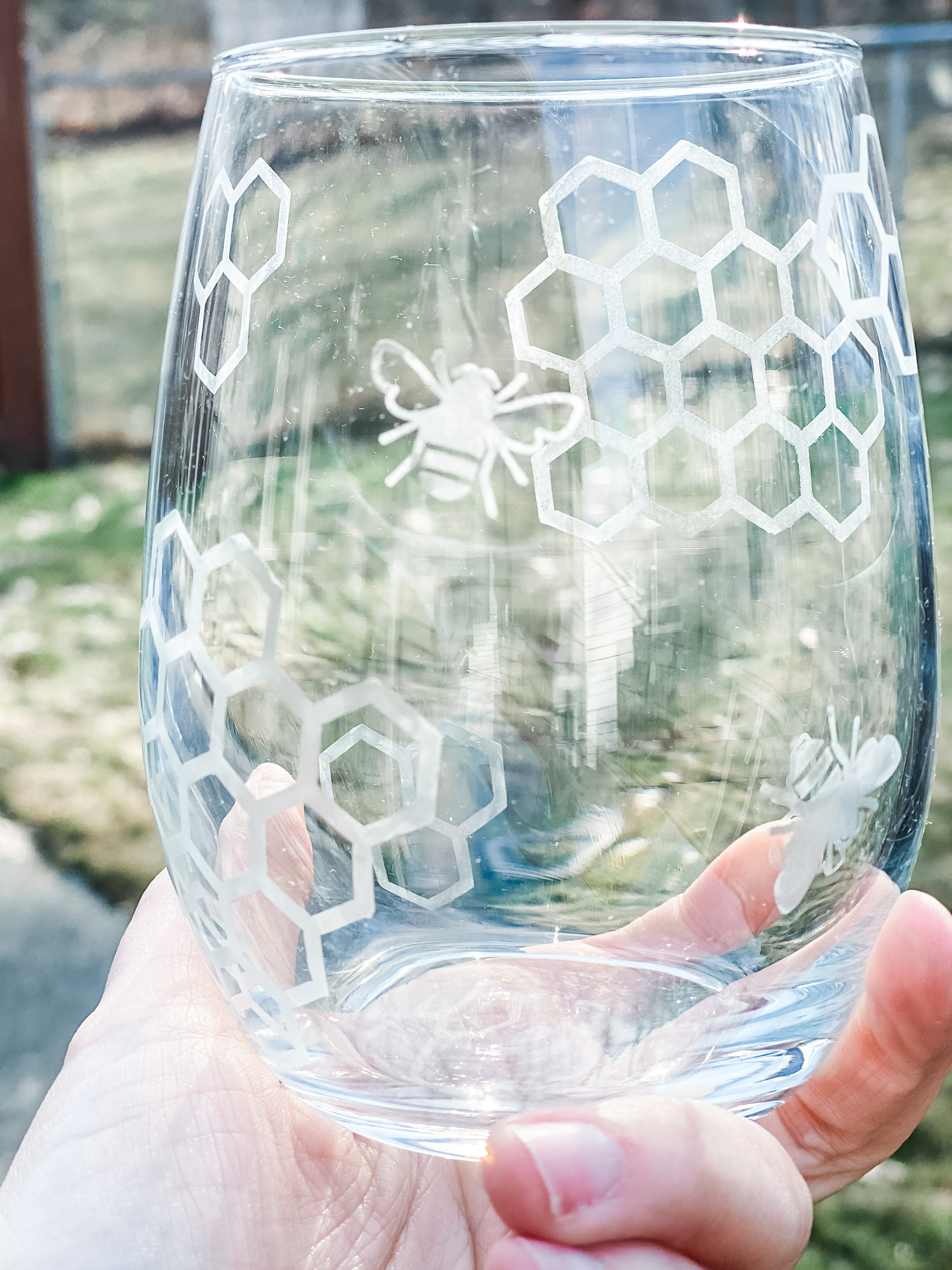 Bee Day - Funny Birthday Stemless Wine Glass for Women and Men - Bee G -  bevvee