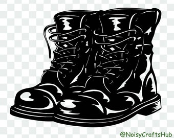 Combat Boots Svg Etsy