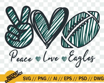 Download Peace Love Eagles Etsy