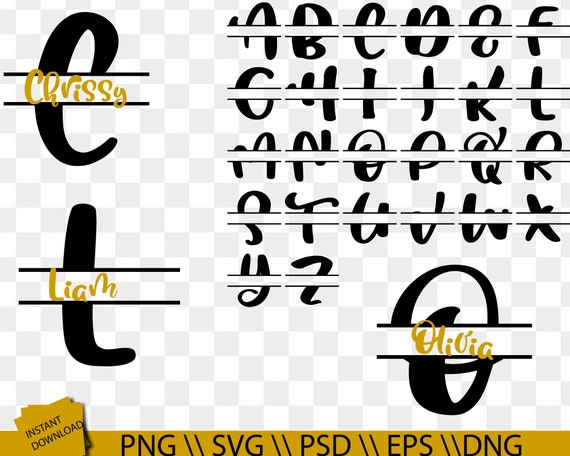 Download Tropical Split Letter Monogram Svg Summer Split Monogram Svg Etsy
