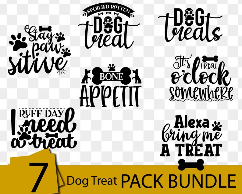 Dog Treat Svg Bundle Dog Treat Quotes svg Dog Treats Svg Etsy