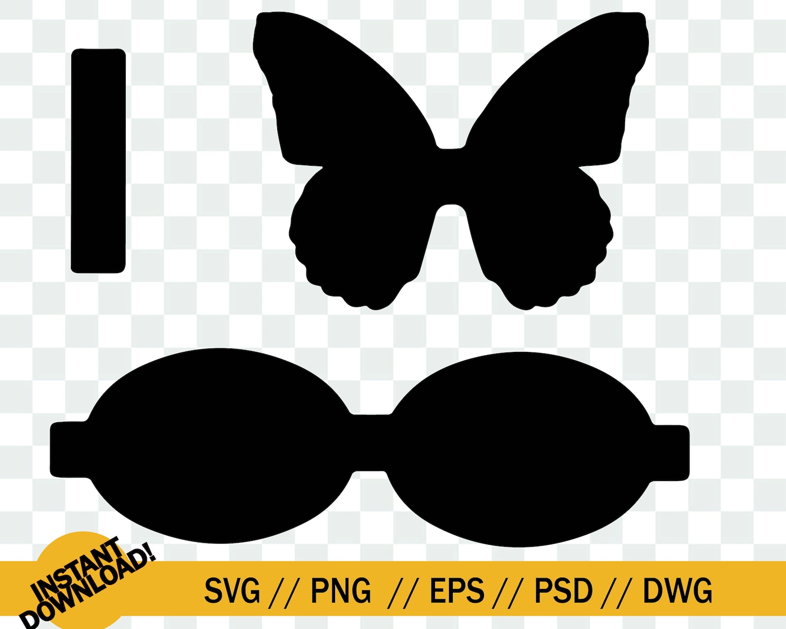 Monarch Butterfly bow Template Svg Instant Download | Etsy