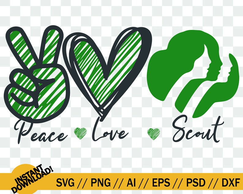 Peace Love Scouts Svg Girl Scout Svg File | Etsy