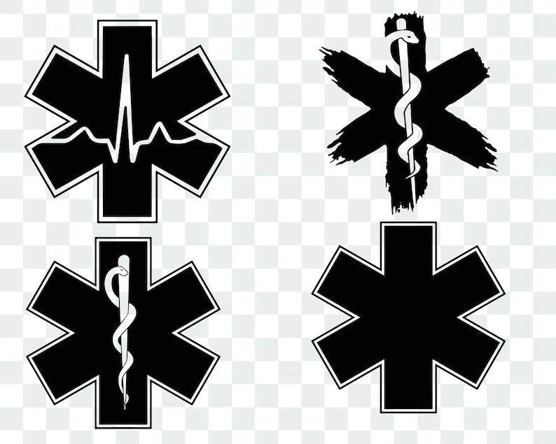 Download Star Of Life Svg Bundle EMS svg EMT svg Paramedic Svg | Etsy