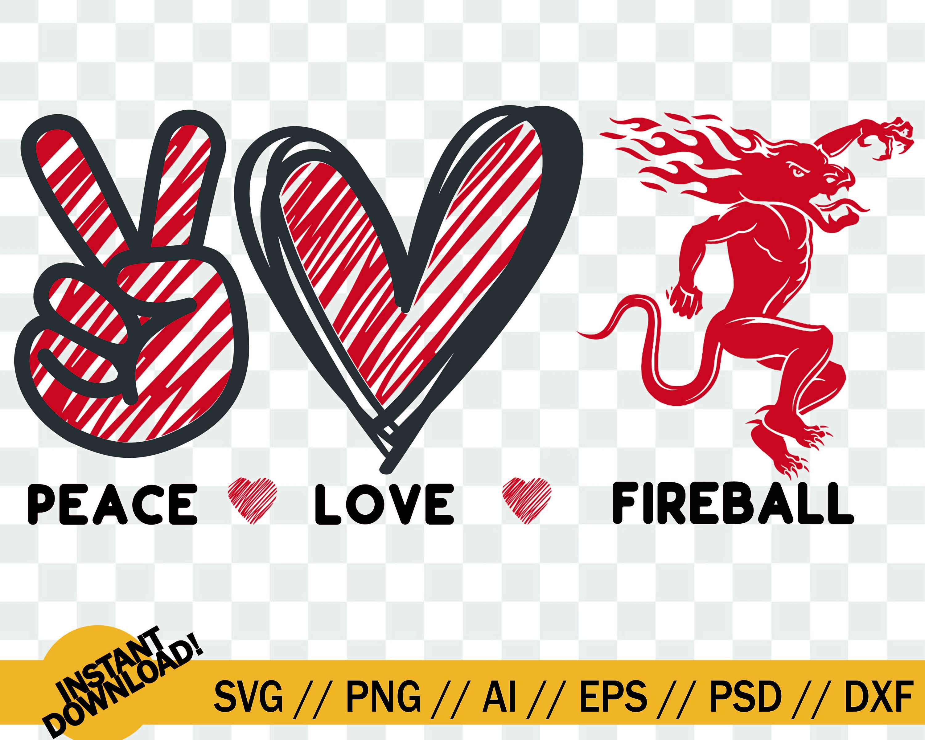 Download Peace Love Fireball Svg Peace Love Svg File Instant Etsy