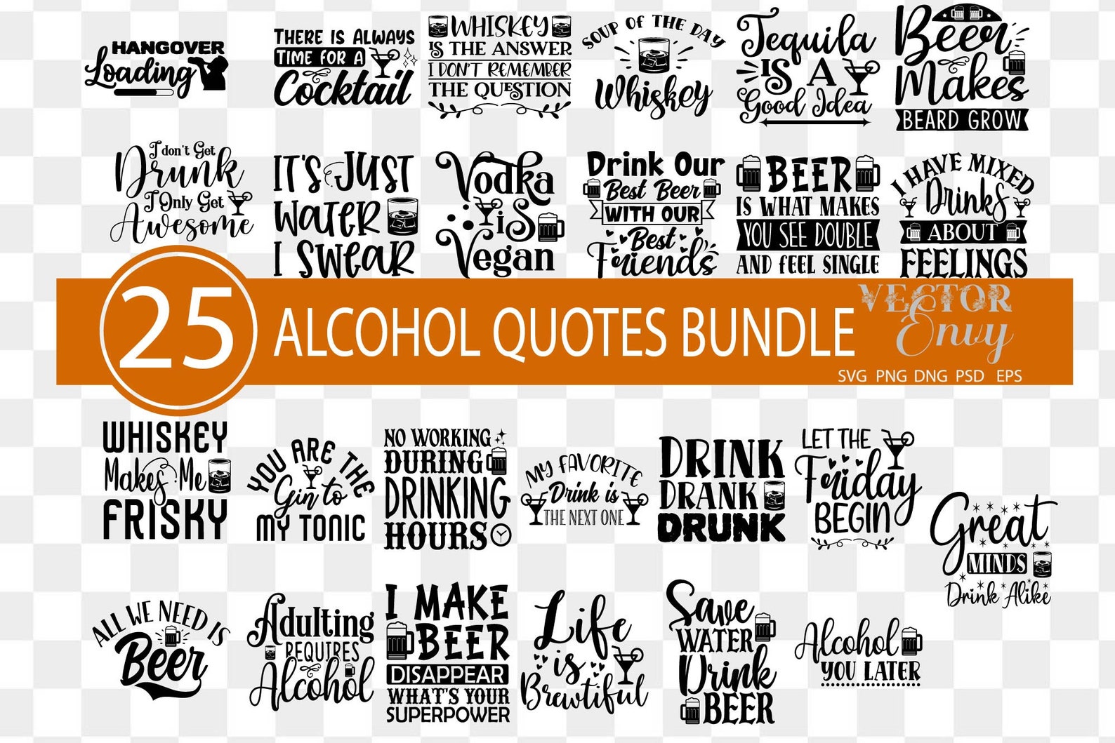 Alcohol Funny Quotes Bundle Svg Alcohol Svg Beer Svg Etsy