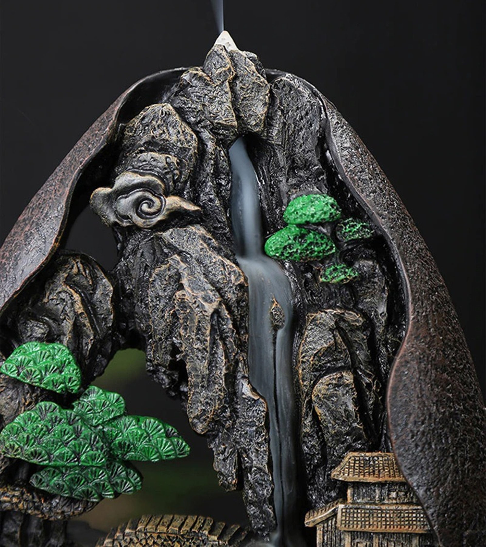 Mountain River Waterfall Incense Burner Creative Home Decor Etsy