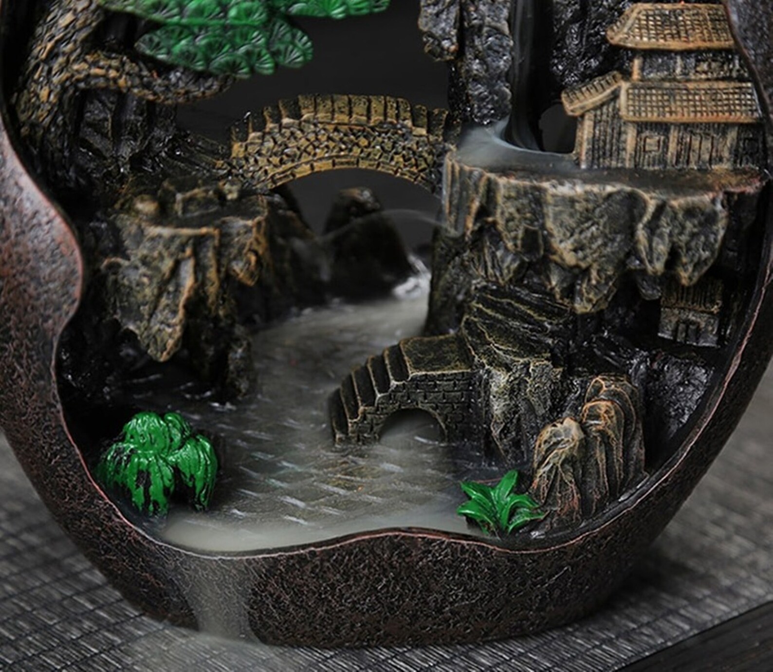 Mountain River Waterfall Incense Burner Creative Home Decor Etsy