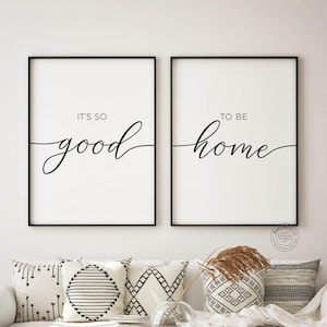 It&#39;s so good to be home printable, Living room wall decor poster, Home quotes wall art Bedroom prints, Hallway decor prints digital download