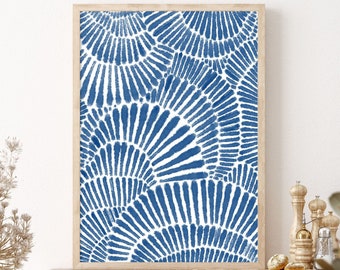 Blue abstract wall art digital download, Blue watercolor printable art, Living room wall decor, Bedroom wall art blue navy art prints modern
