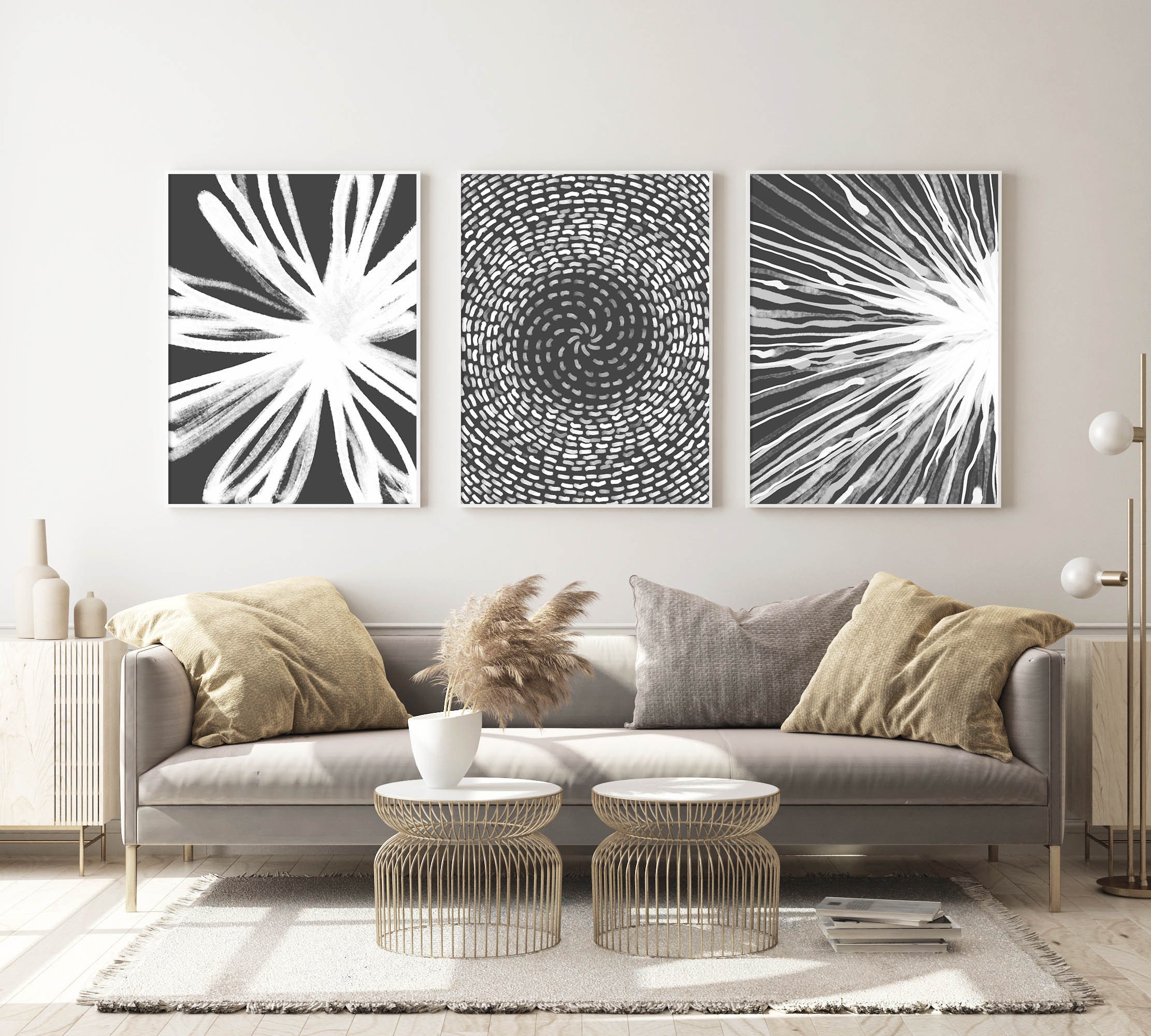 Black Abstract Wall Art Download Living Room Art Prints - Etsy