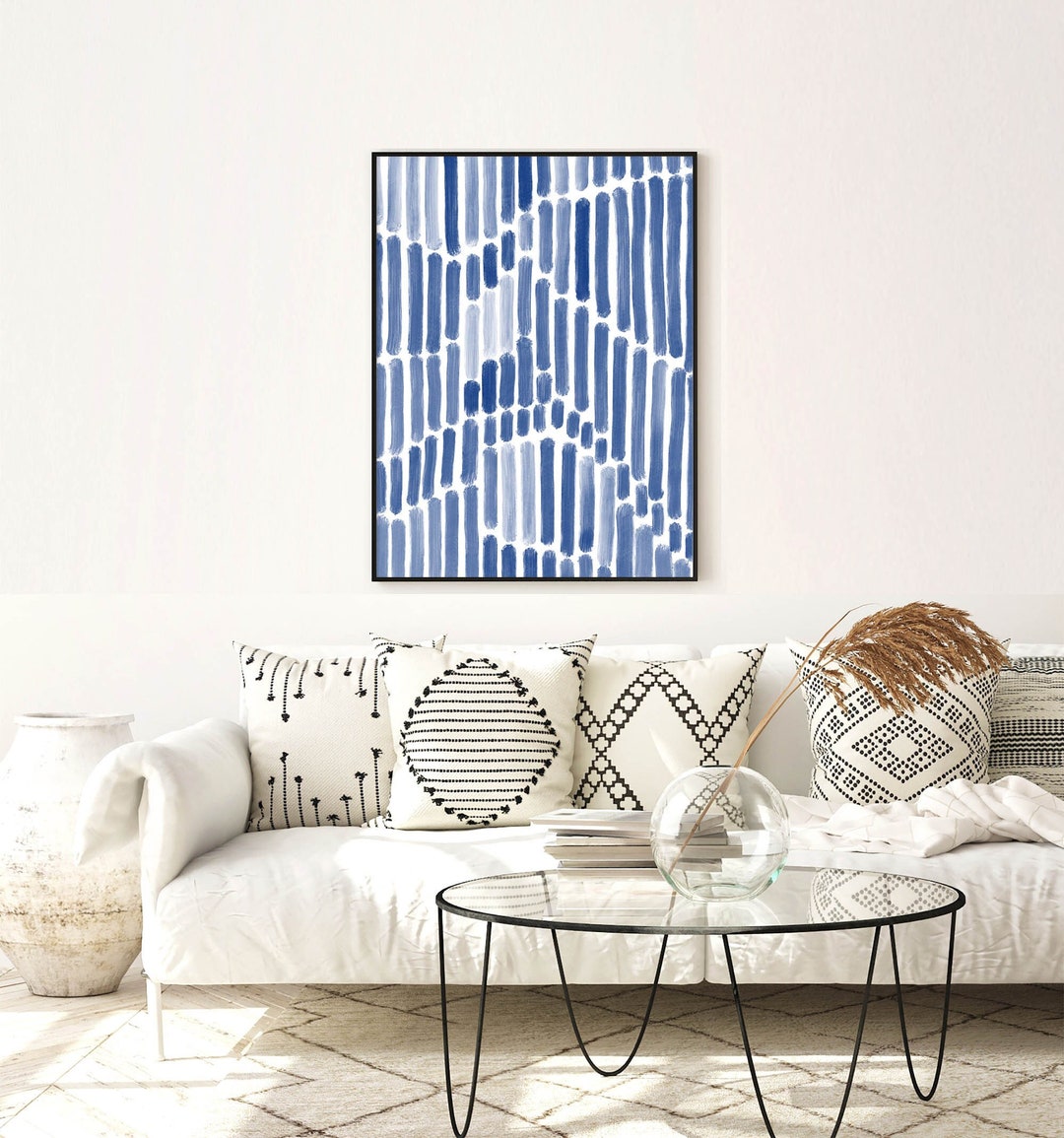 Minimalist Blue Art Print Download, Wall Decor Printable Art, Modern ...