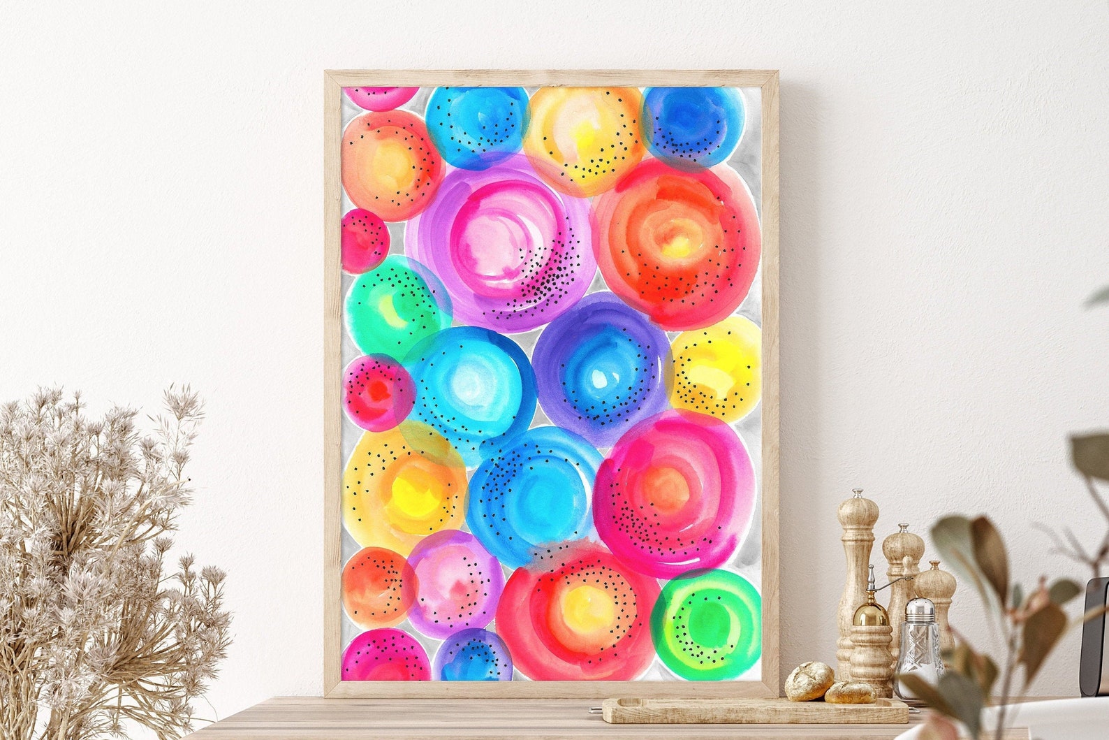 Bright Abstract Wall Art Colorful Art Prints Wall Decor Etsy