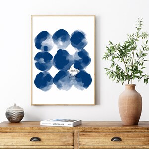 Blue Gallery Wall Art Prints Digital Download, Abstract Wall Art ...