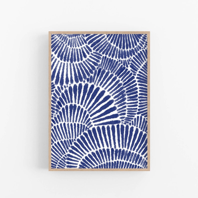 Blue Wall Art Set of 3 Digital Print, Bedroom Wall Art Above Bed Decor