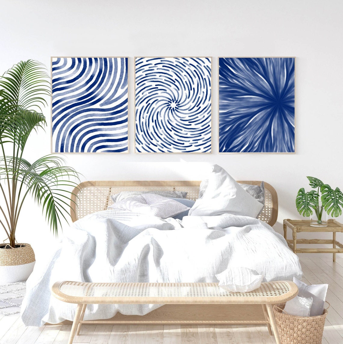 Wall Art Prints Set of 3 Living Room Decor Abstract Etsy