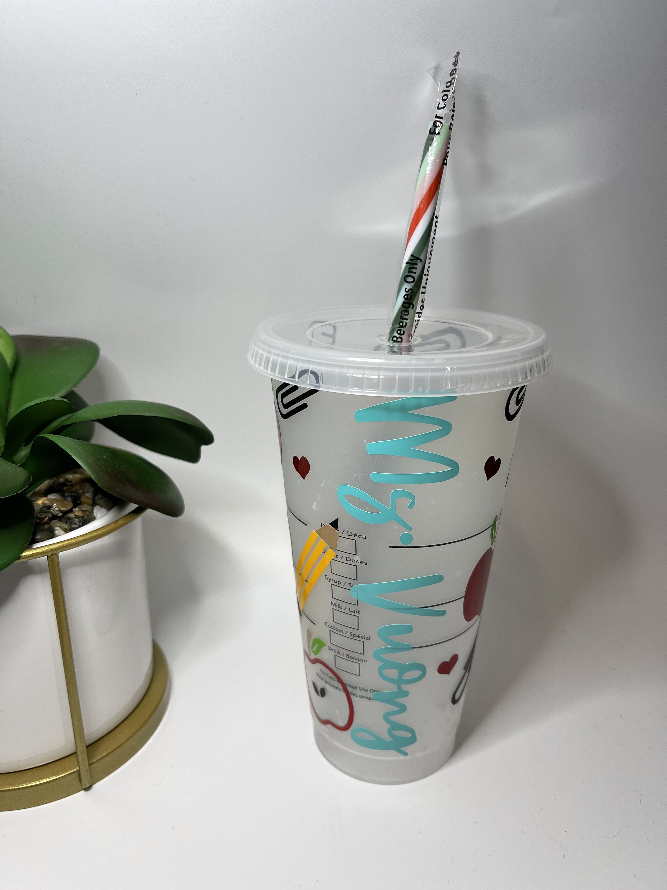 PERSONALIZED Teach Love Inspire 24 oz Starbucks Reusable Cold Cup – Ressera  Designs