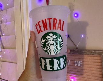 Friends - Central Perk 24 OZ Tumblr Cold cup, Reusable ,Pretty Inspired Gifts, Personalized Gifts, Starbucks Cup ,Free Gift With Purchase,