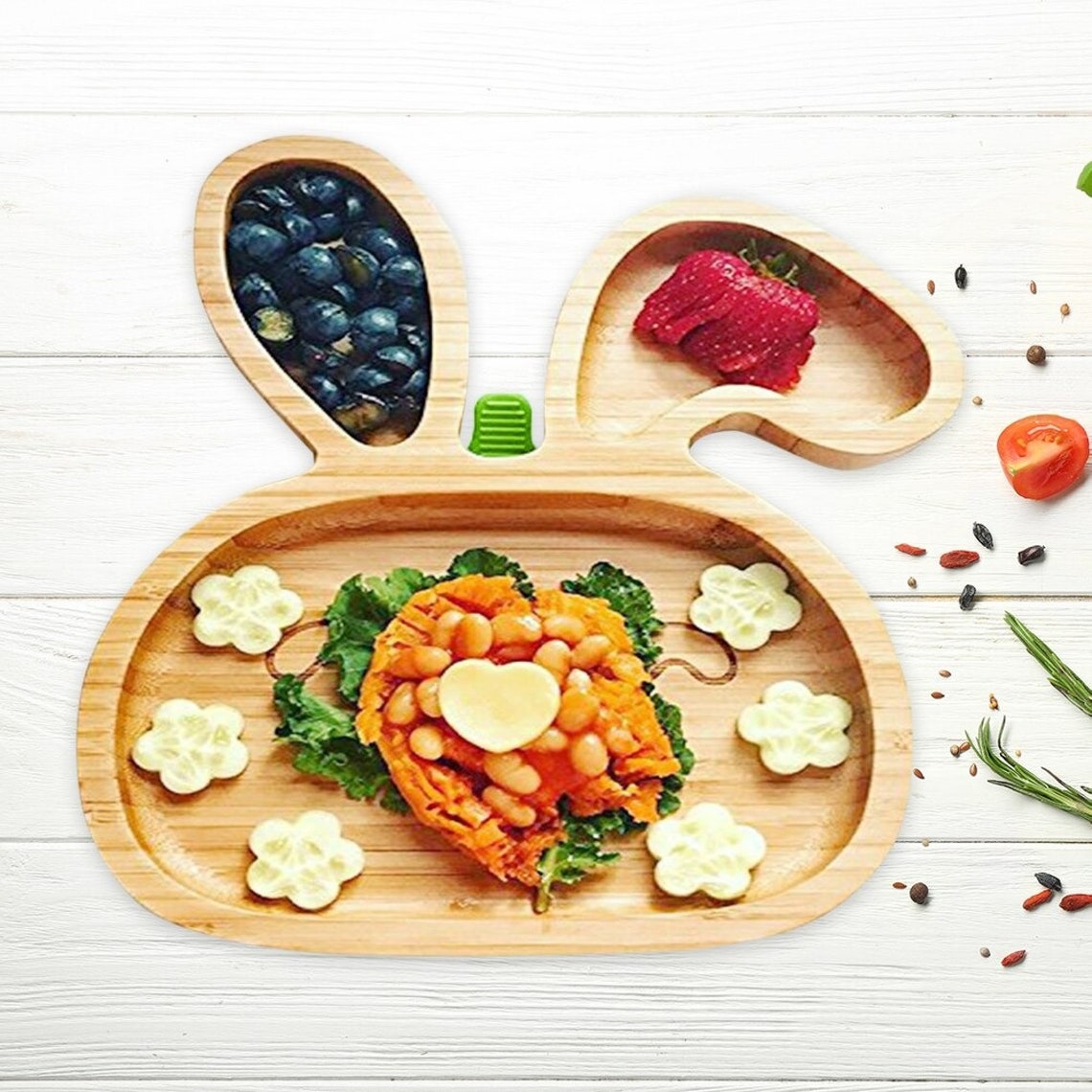 Wooden Baby Food Dishes Plate Kids Feeding Eating Set Platos Etsy