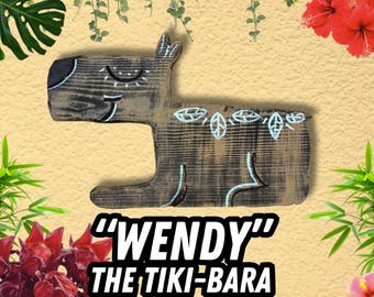 Wendy la Tiki-Bara - oeuvre d'art murale originale par le skipper Kevin