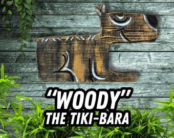 Woody le Tiki-Bara - oeuvre d'art murale originale par le skipper Kevin