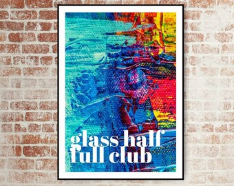 Verre Moitie Plein Art Etsy France