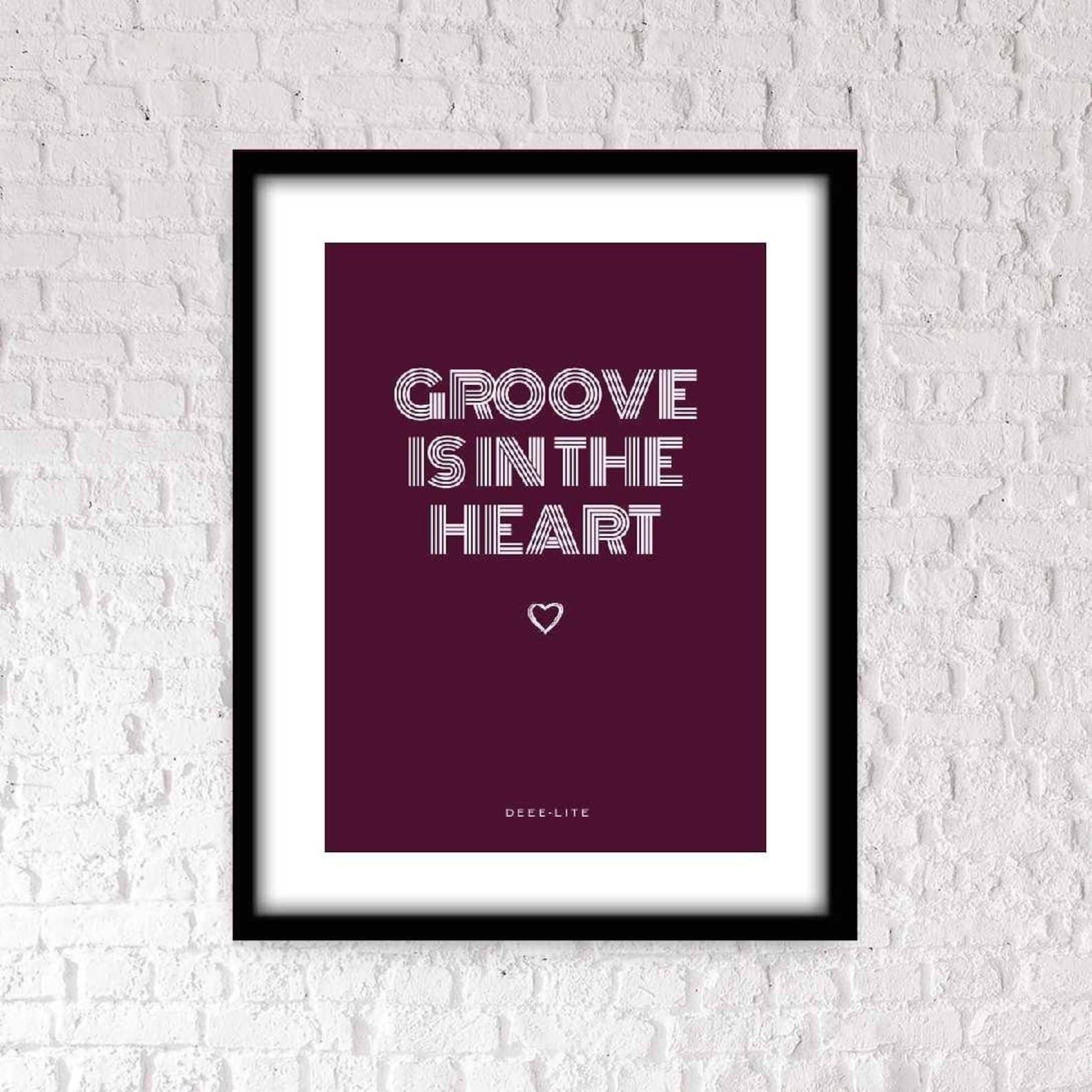 Groove is in the Heart Song Lyrics Print Picture Art Wall Etsy