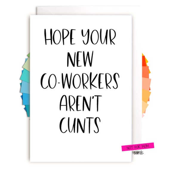 Funny New Job Card Card for Boss Work Card Staff Card Co | Etsy
