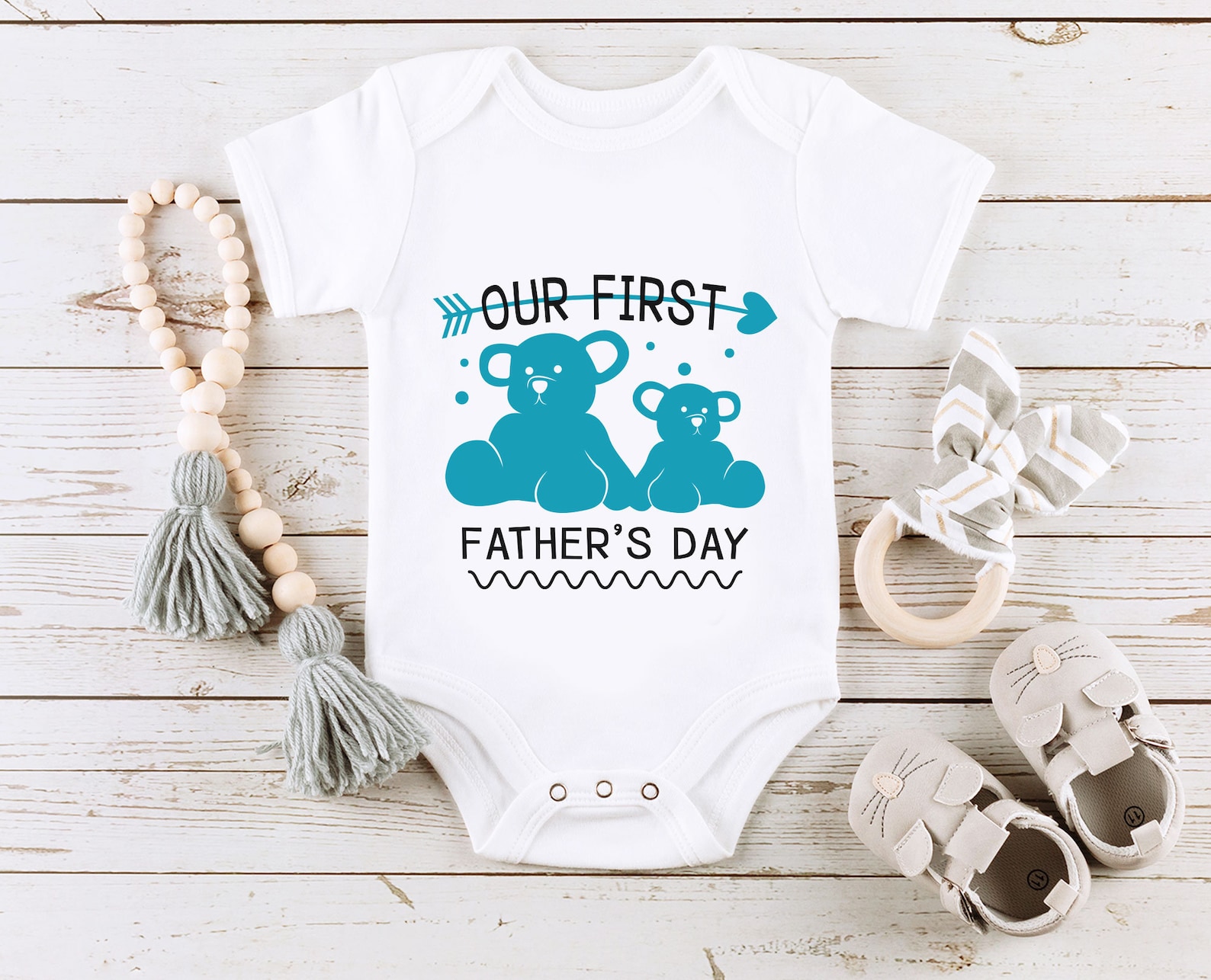Download Our First Fathers Day SVG Daddy Bear SVG Daddy and me SVG | Etsy