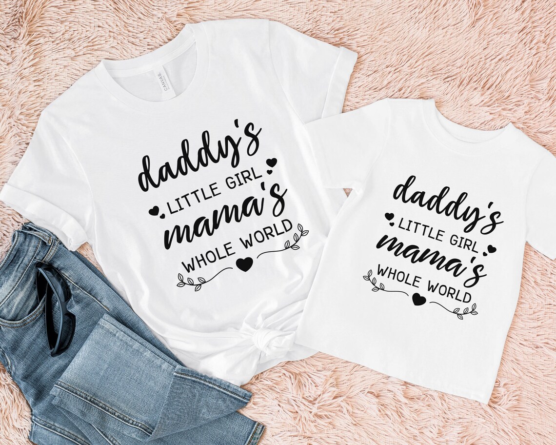 Daddys Little Girl Mamas Whole World Mommys World Svg Girl | Etsy