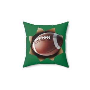 Football Themed Decorative Pillow | Sports Cushion for Game Day