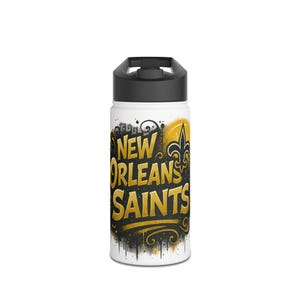 New Orleans Saints Stainless Steel Water Bottle