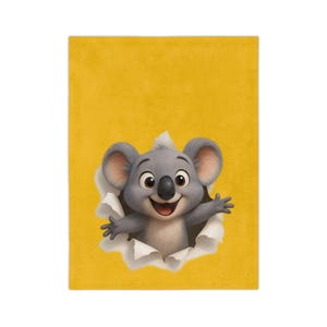 Cozy Cartoon Koala Blanket | Soft Kids Blanket