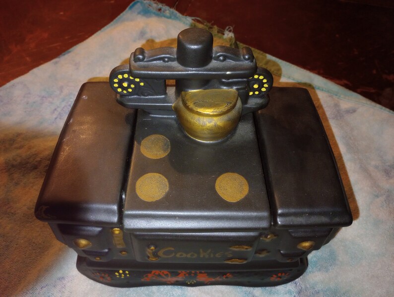 Mccoy Antique Stove Cookie Jar Etsy