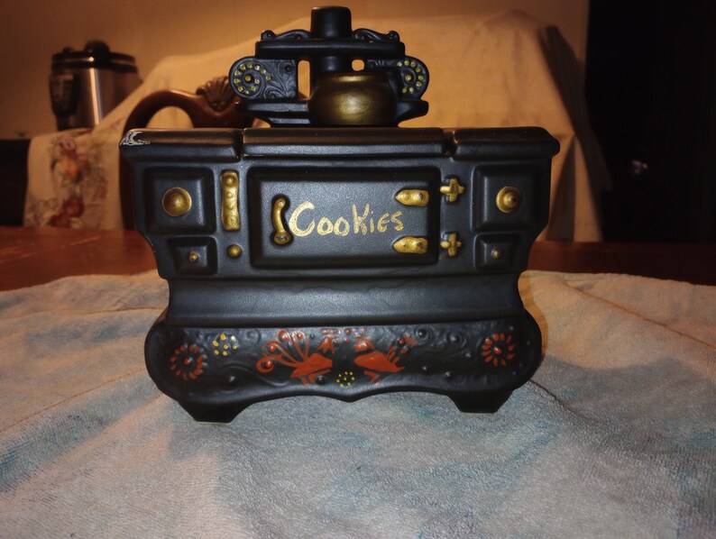 Mccoy Antique Stove Cookie Jar Etsy