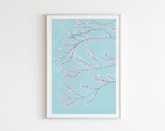 A4 / A3 Cherry Blossom Watercolour Art Print