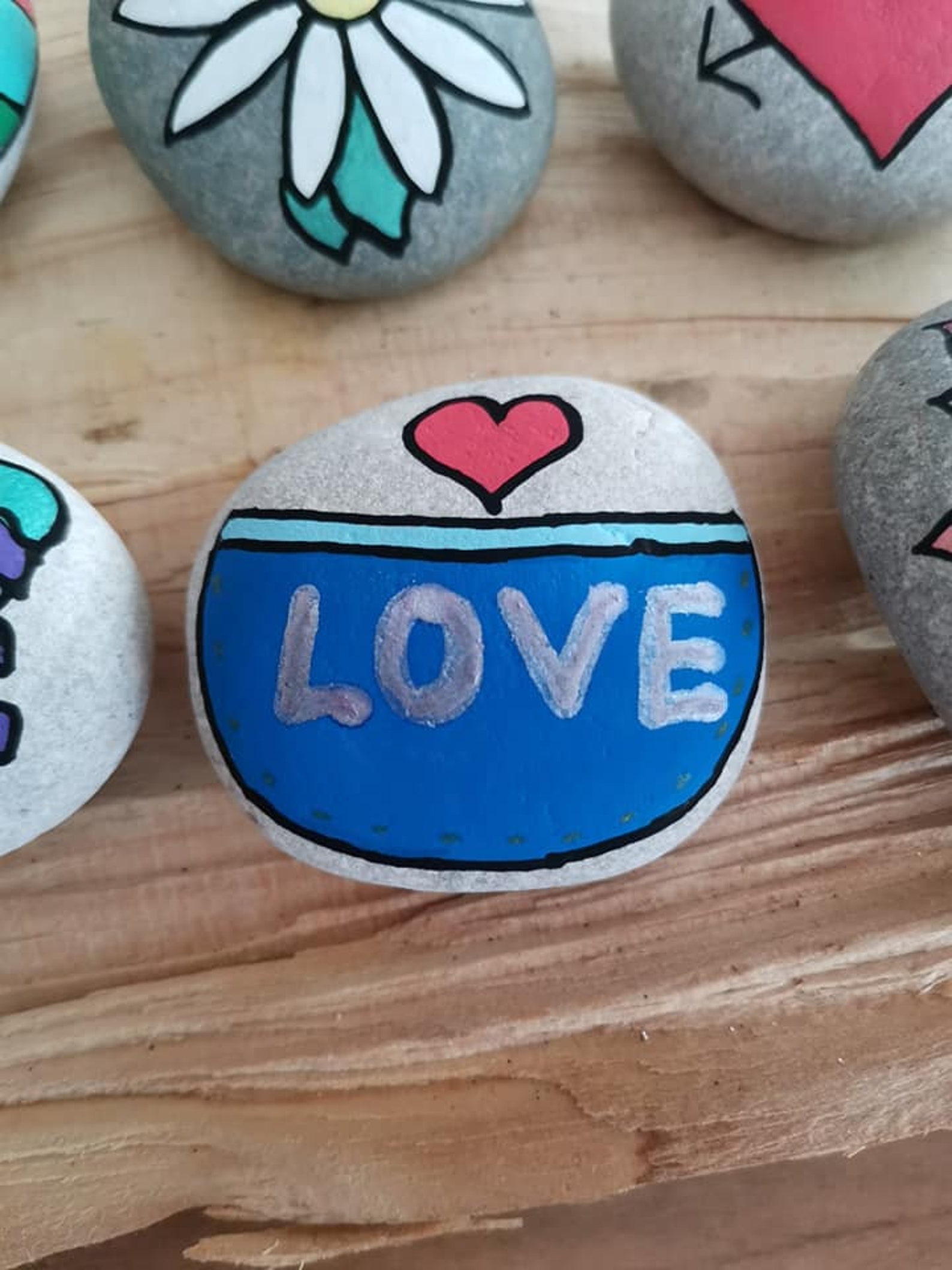 Pocket hug pocket pebble pocket rock pocket stone painted Etsy