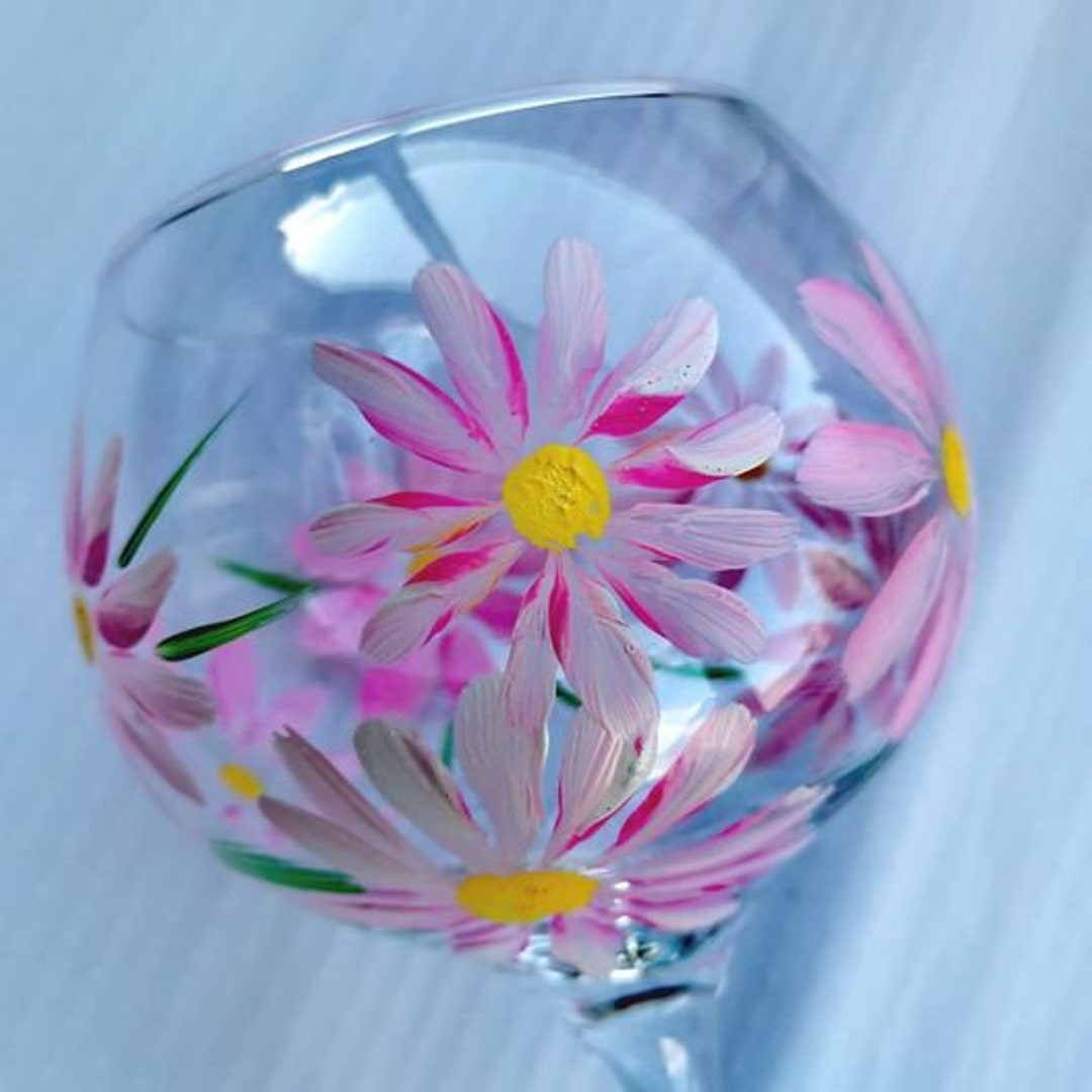 Gin Glass Gin Bulb Hand Painted Gin and Tonic Thistle Etsy