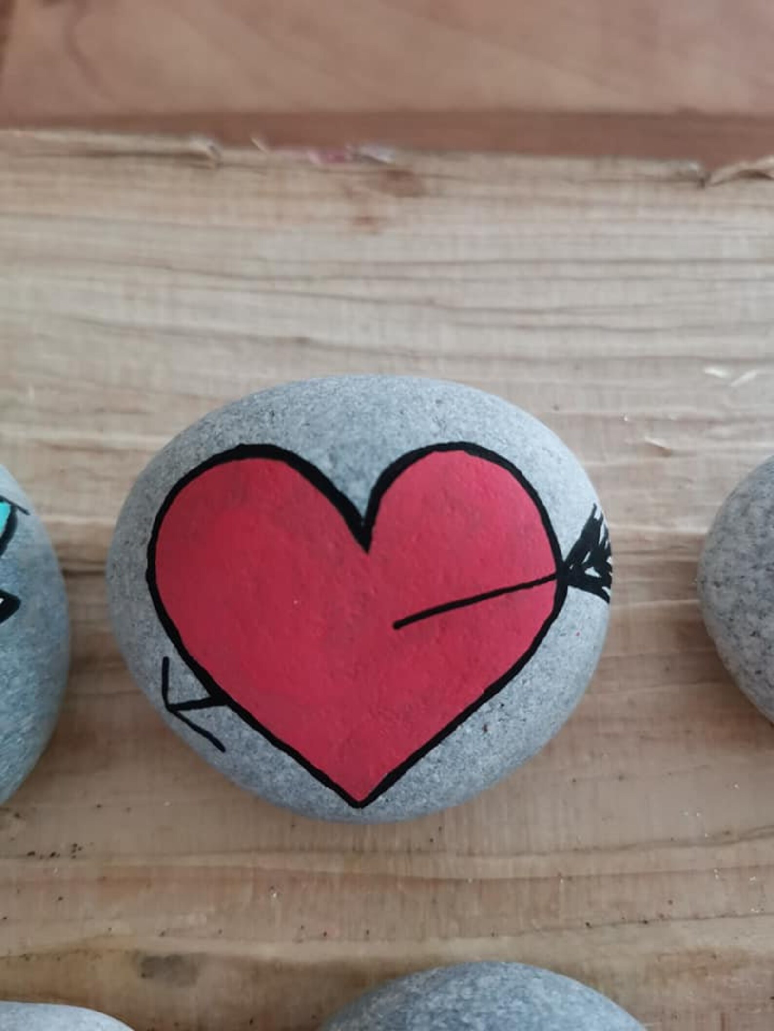 Pocket hug pocket pebble pocket rock pocket stone painted Etsy