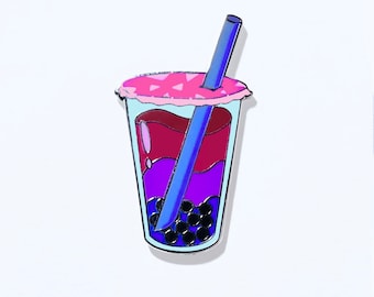 Bisexual Pride Boba Pin