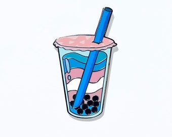 Trans Pride Boba Pin