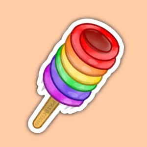 Pride Popsicle Stickers (Pride, Ace, Bi, Demi, Lesbian, Nonbinary, Pan, Trans)