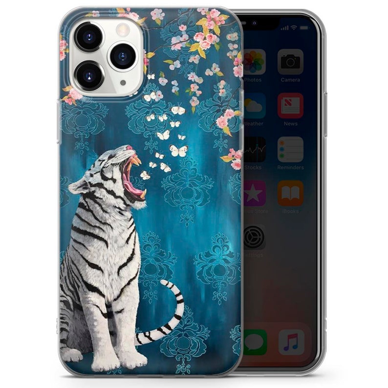 Tiger Phone Case For iPhone 11 7 8 X XS XR SE 12 Pro White Etsy