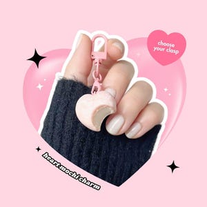 Phone Charm Keyring Keychain Heart Shaped Mochi Ice Cream Strawberry Pastel Pink Japanese Kawaii Anime Simulation Fake Food Dessert