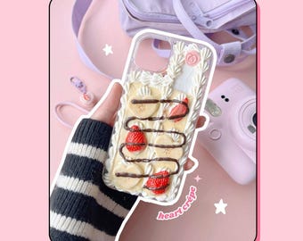 Telefoonhoesje Decoden Crêpe Pancake: aardbei, banaan, chocoladedruppels