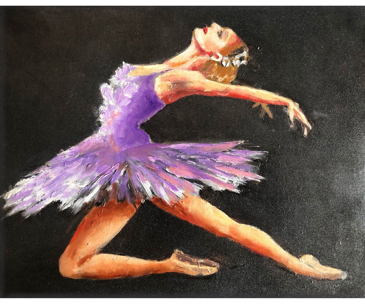 Ballerina Painting Ballet Dancer Original Artwork Oil Painting on ...