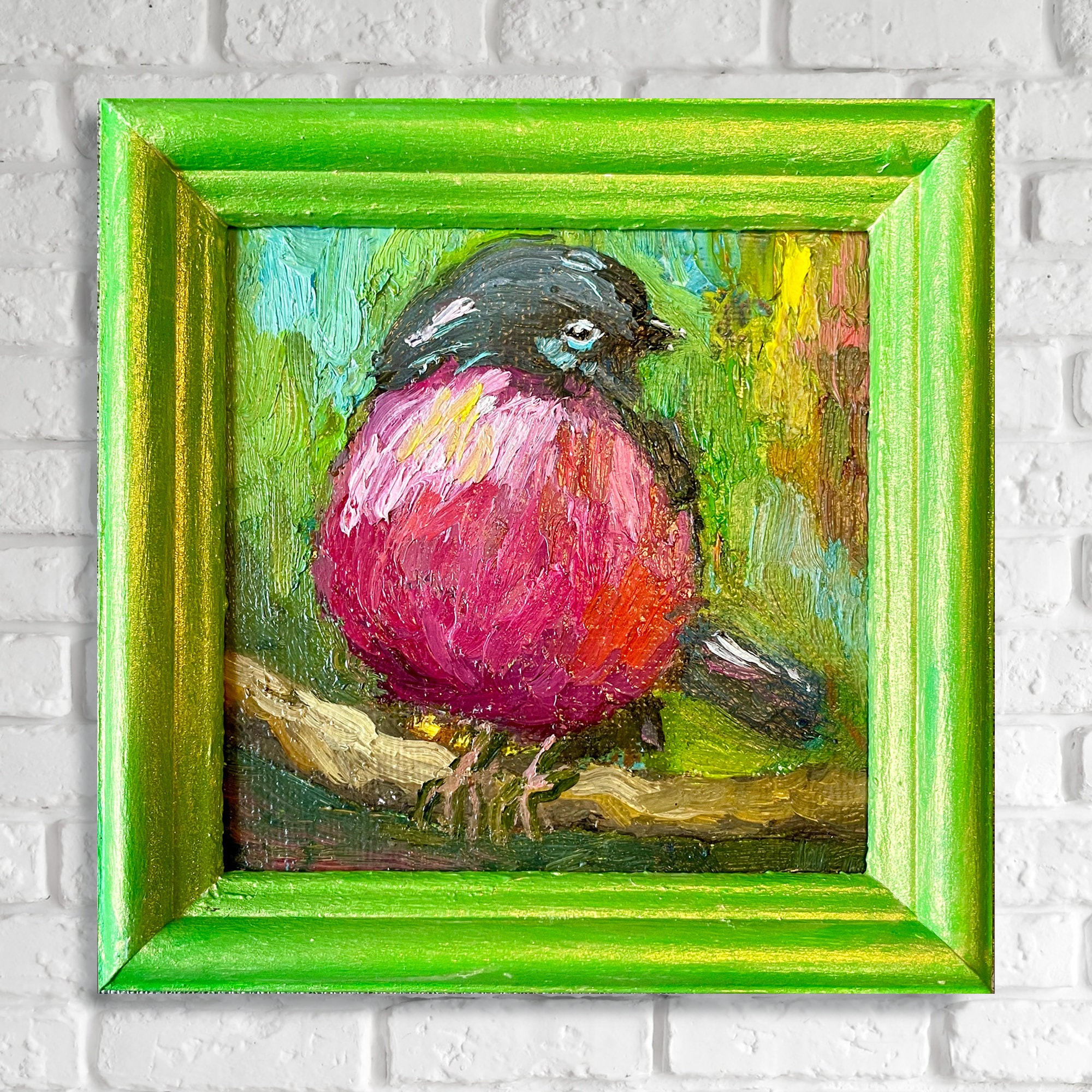 Weekend Robin Art Print Wall Art Painting Bird Irish 